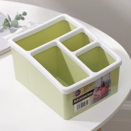 Homemade little things stand, 4 sections, 18 × 14.5 × 9.5 cm, color mix-7
