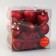 A set of jewelry plastic 30 pcs "Amur" (16 balls, 6 hearts, 8 snowflakes) red