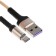 BYZ BC-025, Type-C cable-USB, 5 A, 1.2 m, PD, nylon, golden