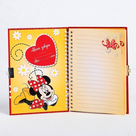 Note book A5 on the lock "My dreams", 50 sheets, Minnie Mouse-3