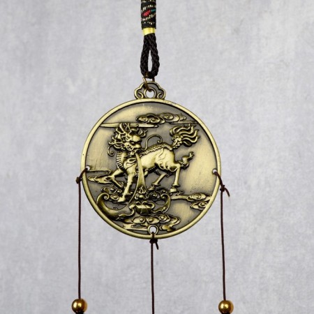Wind Music Metal "Dragons on Monet" 2 bells 37 cm-2