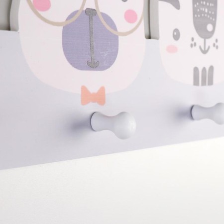 Decorative tree hooks "animals" blue18x50x4.5 cm-2