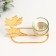 Summary metal per 1 candle "Maple leaves" d = 4.5 cm gold 5.8x13x13 cm