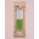 Candles for the cake "Shiny radiance", 6 pcs, white with green