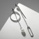 Earrings with pearls "multi -level" circle with a stick, white color in silver
