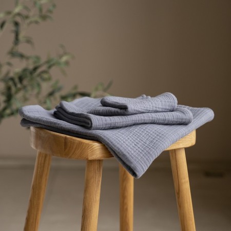 Pasionaria “Shifu”, Muslin, 250 gr, size 50x90 cm, dark blue color-2