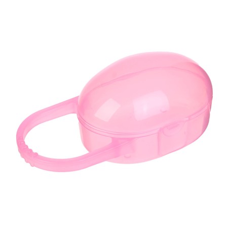 A container for storing and sterilizing children's nipples and dummy, pink color