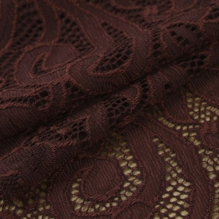 Lace elastic fabric, 175 mm × 2.7 ± 0.5 m, chocolate color-2