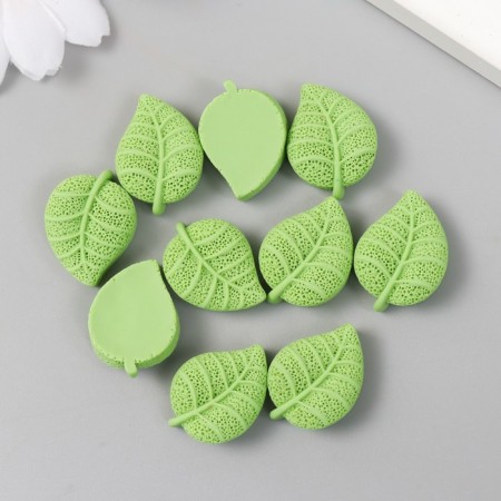 Decor for creativity plastic "Leaf-Gubka" 1.7x2.2 cm-2