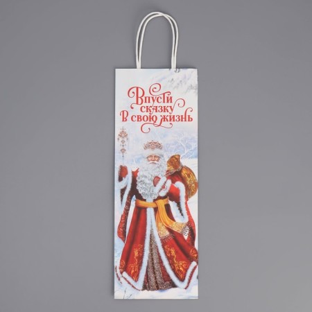 Package for the bottle “Let a fairy tale into your life”, 13 x 36 x 10 cm, New Year-6