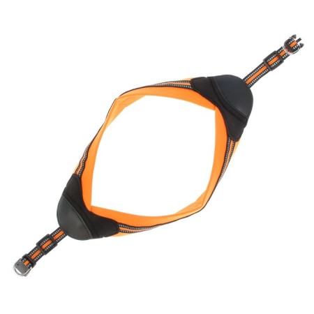 Super-furry harness with reflective firmware, girth 62-69 cm, orange-1