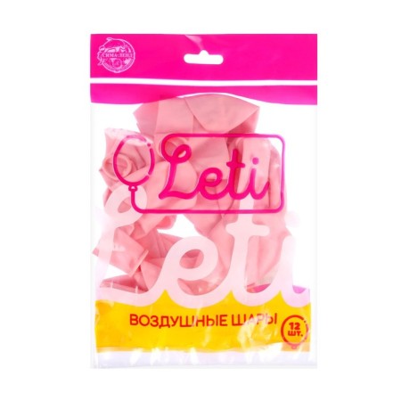 Latex ball 12 "Makarun", in the set 12 pcs., Pink color-3