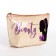 Lightning cosmetic bag, beige color