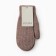 Women's mittens minku, brown color, 22 cm