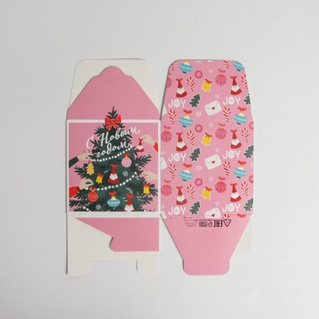 Folding box “Dress the Christmas tree”, 12 x 12 x 12 cm, New Year-7