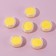 A set of sparkles for decor, small grinding, yellow color, 6 pieces