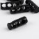 Club for the cord, double, d = 5 mm, 9 × 25 mm, 5 pcs, black color