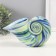 Suvenir glass "Sea striped shell" green-blue 9x20x12 cm