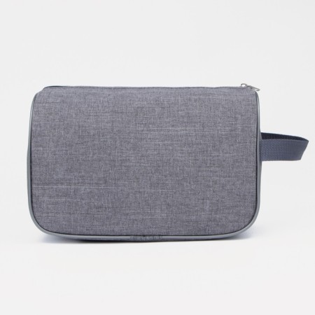 Lightning cosmetic bag, external pocket, gray color-1
