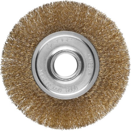 Disc “bison” brush 35187-125_z01, for Ushm, brassized 0.3 mm, steel, 22.2x125 mm