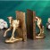 Holder - Book stand "Borza Dog" set 2pcs, bronze, 19.5x14cm