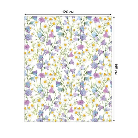 The tablecloth "Field flowers", rectangular, Saten, size 120x145 cm-1