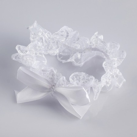 Garter for the bride "Nicole", white-1