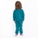 Kit (sweatshirt, trousers) for a girl, emerald color, height 110 cm