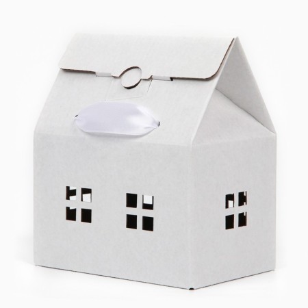 Folding box "House, White", 15 x 18 x 10 cm-5