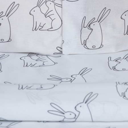 Bed linen Ethel 1.5 joint venture “Rabbits” 143x215 cm, 150x214 cm, 70x70 cm - 2 pcs-3