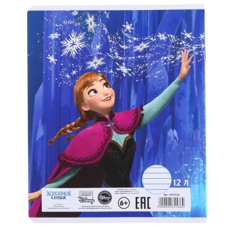 Notebook in a ruler of 12 sheets, 5 types of mix, cover coated cardboard, cold heart-11