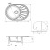 Quartz-quartz kitchen up-up uperwood quartz upd-02, oval, color 03 gray