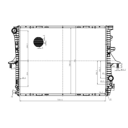 Touareg cooling radiator (02-) M/A Porsche 95510614200, Luzar LRC 1855-2