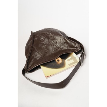 Sobo bag female, genuine leather, ludor brown, 40x1x35 cm-4