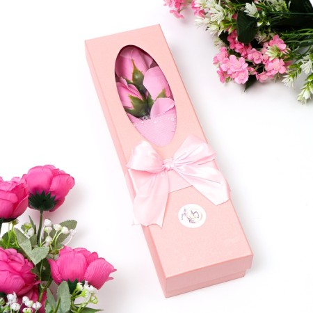 A bouquet of soap roses, pink-10