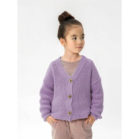 Cardigan Children's Amarobaby Knit, height 110, lilac color-1