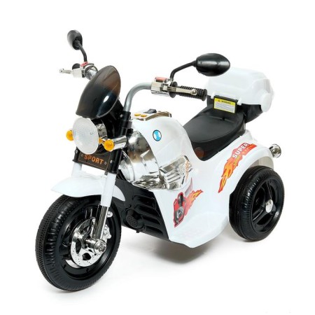 Electric car "Chopper", with a battery, light and sound effects, white color-9