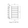 Water heated towel rail Domoterm "Laura", P7, 7 crossbars, 500 x 700 mm, chrome