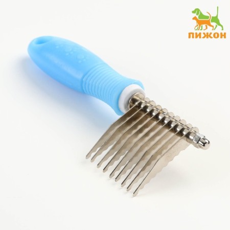 Side Colt "Comfort" 9 blades, non -slip rubber pen, blue