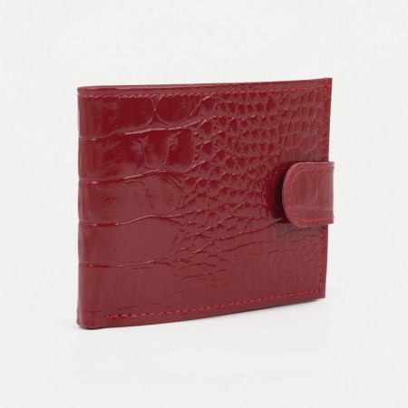 Women's wallet on the button, red color
