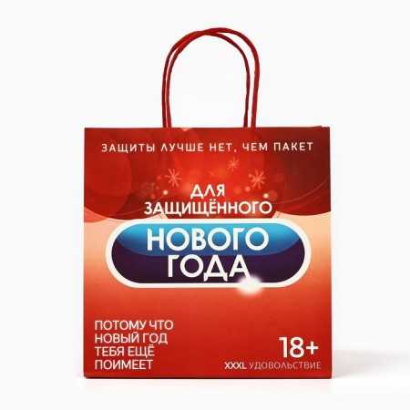 Gift package "Protected New Year", 22 x 22 x 11 cm, new year-2