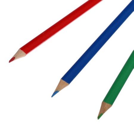 Pencils 18 flowers "princess", wooden building, triangular-2