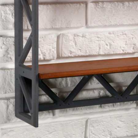 Loft shelf, three -tier, 49 × 50 × 14 cm, walnut-2