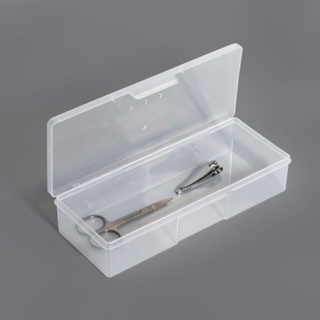 Organizer for storage, with a lid, 18.5 × 7 × 3.5 cm, the color is transparent-2
