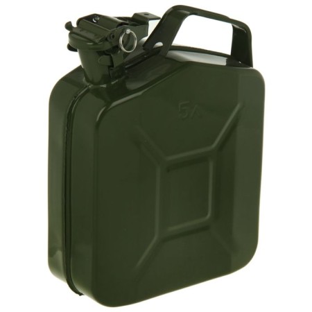 Canister for gasoline 5 l, metal, with stopping crap