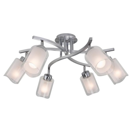 Bergen chandelier 6x75W e27 chrome 86.5x17x23.5cm