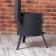 Stove for a cauldron 12 l d = 36 cm, with a chimney, with a door