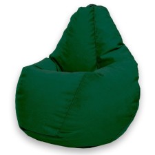The hand-bag “Pear” is positive Luma, size XXL, diameter 105 cm, height 130 cm, velor, green color