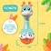 Musical toy "Funny giraffes", sound, light, blue color