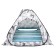 The tent winter machine is insulated, the bottom on the zipper, 2 x 2 m, kmf